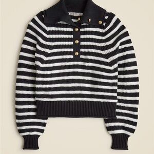 New J.Crew Cotton Ribbed Stripped Sweater size Medium